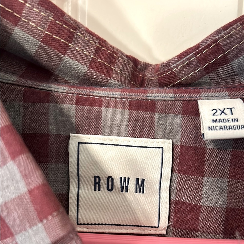 Men's Maroon n Gray Checkered Shirt